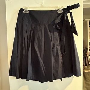 Gap Cotton Pleated Wrap Skirt
